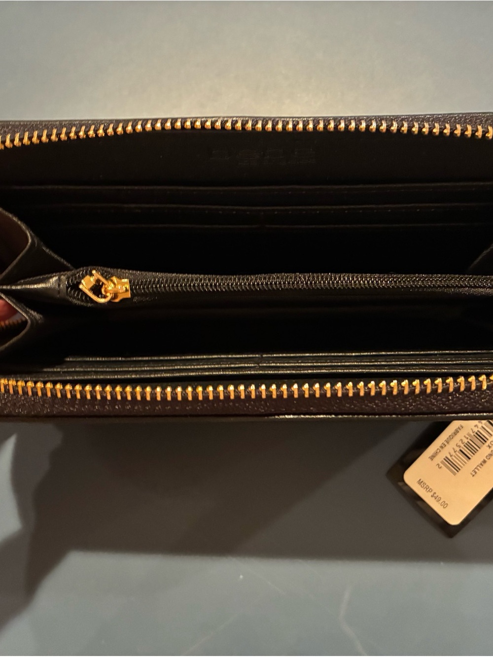 bebe Black Wallet with Gold Medallion - Picture 4 of 4